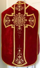 Red Antique Roman Vestment 9130